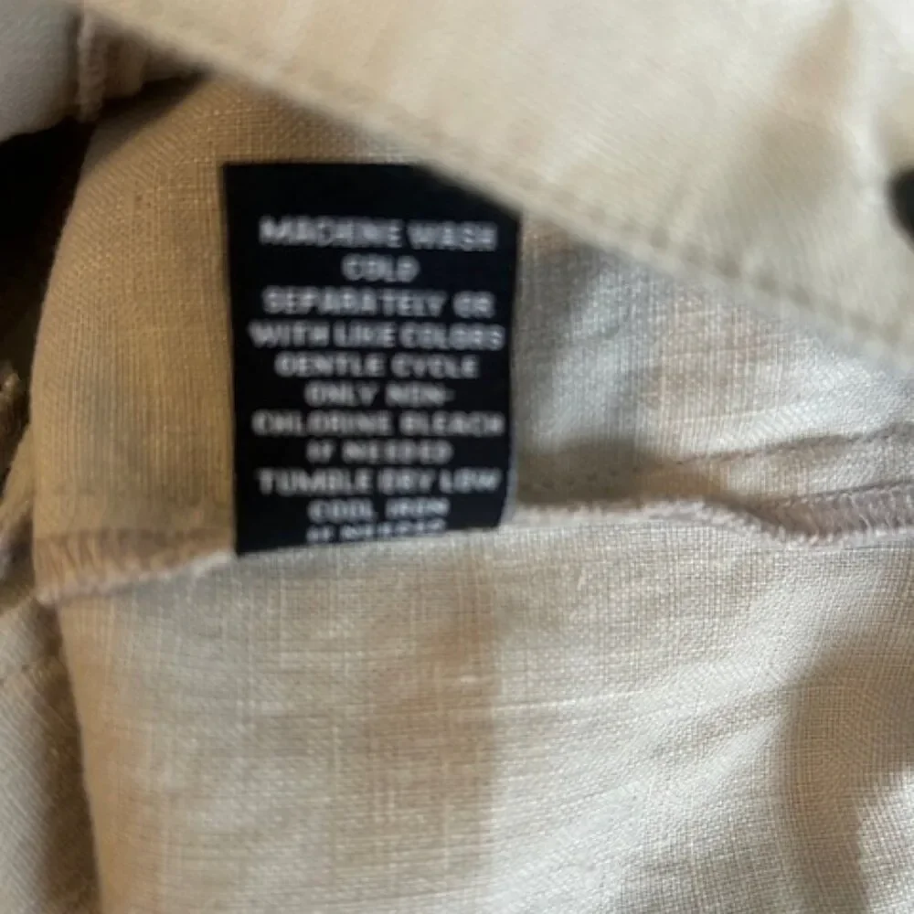 Premise Stone Beige Linen Front Zip/Pockets & sleeves Moto blazer, size 1X